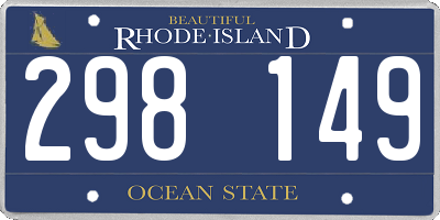 RI license plate 298149