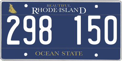 RI license plate 298150