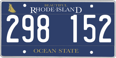 RI license plate 298152
