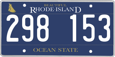 RI license plate 298153