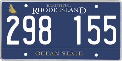 RI license plate 298155