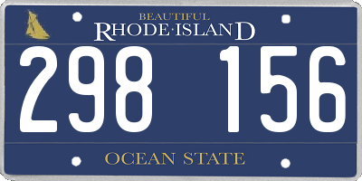 RI license plate 298156