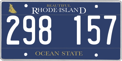 RI license plate 298157