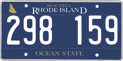 RI license plate 298159
