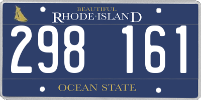 RI license plate 298161