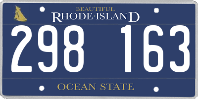 RI license plate 298163