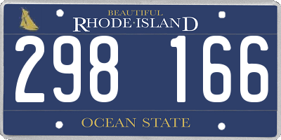 RI license plate 298166