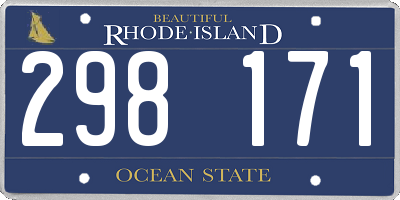 RI license plate 298171