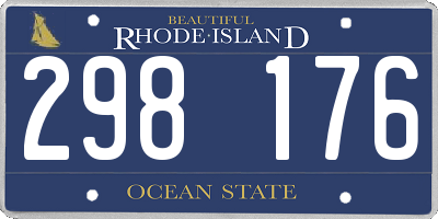 RI license plate 298176