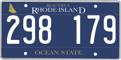RI license plate 298179