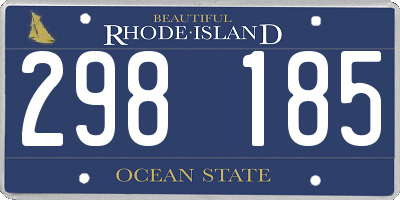 RI license plate 298185