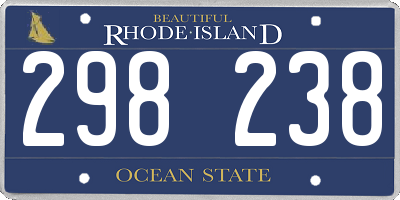 RI license plate 298238