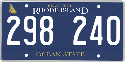RI license plate 298240