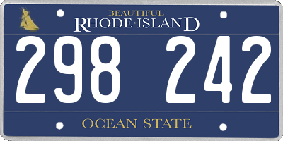 RI license plate 298242