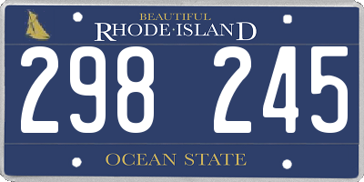 RI license plate 298245