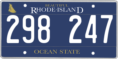 RI license plate 298247