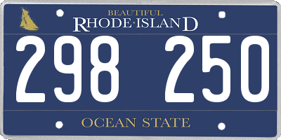 RI license plate 298250