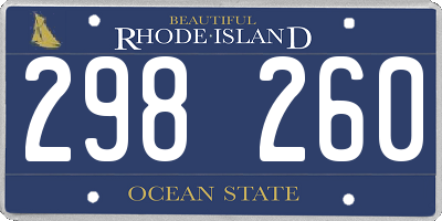 RI license plate 298260