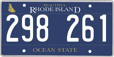 RI license plate 298261
