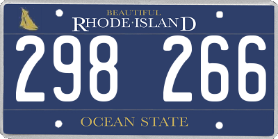 RI license plate 298266