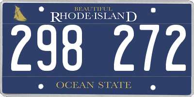 RI license plate 298272