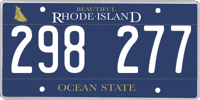 RI license plate 298277