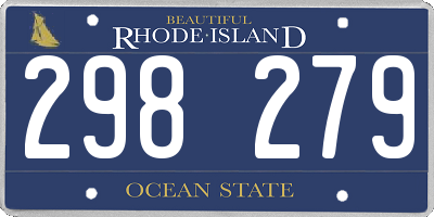 RI license plate 298279