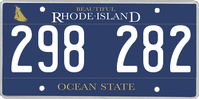 RI license plate 298282