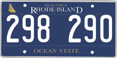RI license plate 298290