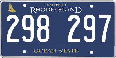 RI license plate 298297