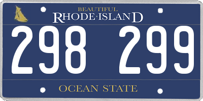 RI license plate 298299