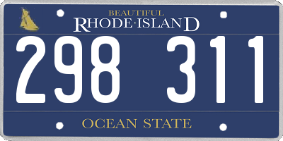 RI license plate 298311