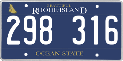 RI license plate 298316