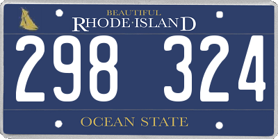 RI license plate 298324