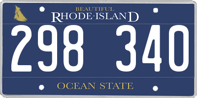 RI license plate 298340