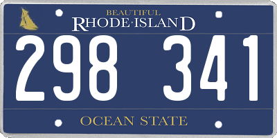 RI license plate 298341