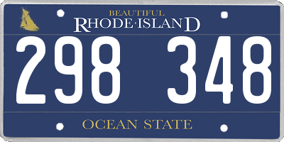 RI license plate 298348
