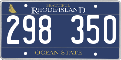 RI license plate 298350