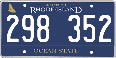 RI license plate 298352