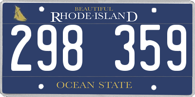 RI license plate 298359
