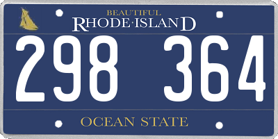 RI license plate 298364