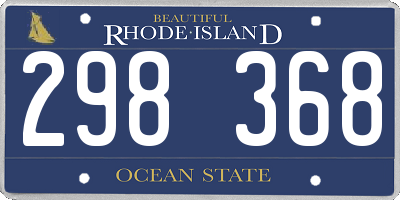 RI license plate 298368