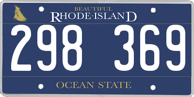 RI license plate 298369