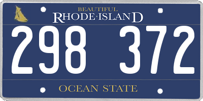 RI license plate 298372