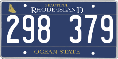 RI license plate 298379