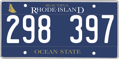RI license plate 298397