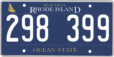 RI license plate 298399