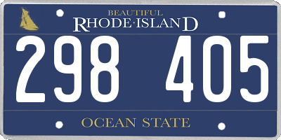 RI license plate 298405