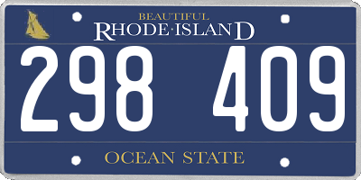 RI license plate 298409