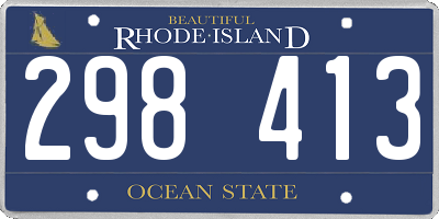 RI license plate 298413